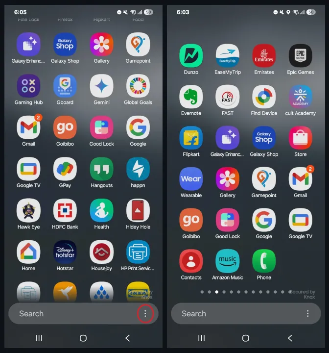 One UI 7 меню приложений