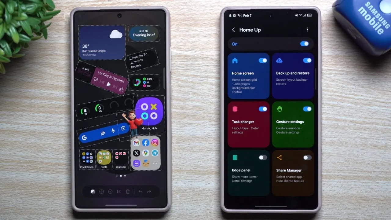 Обновление Home Up для One UI 7: новые функции и улучшения