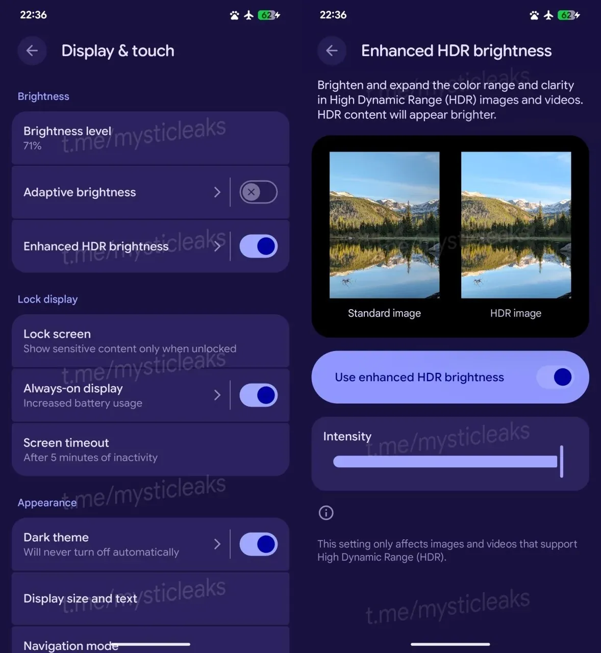 Google Android 16 QPR1 beta 1 улучшенный ползунок настройки яркости HDR