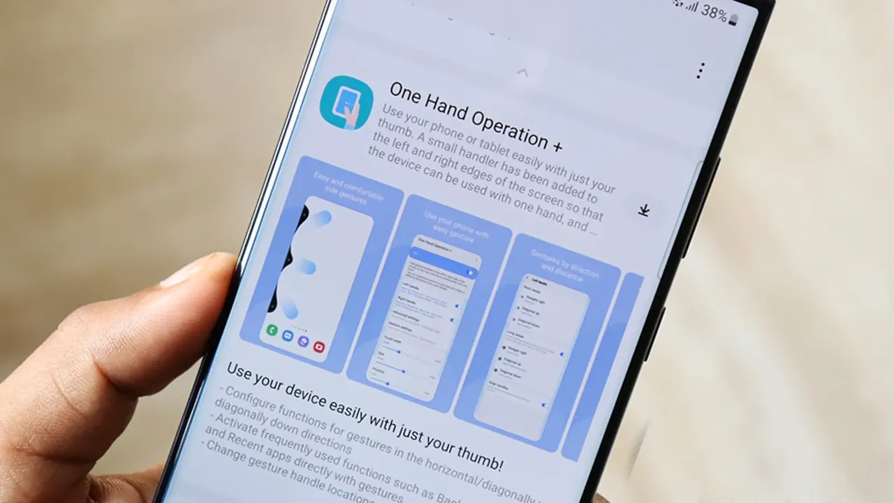 Обновление One Hand Operation + для Galaxy S25 с One UI 8