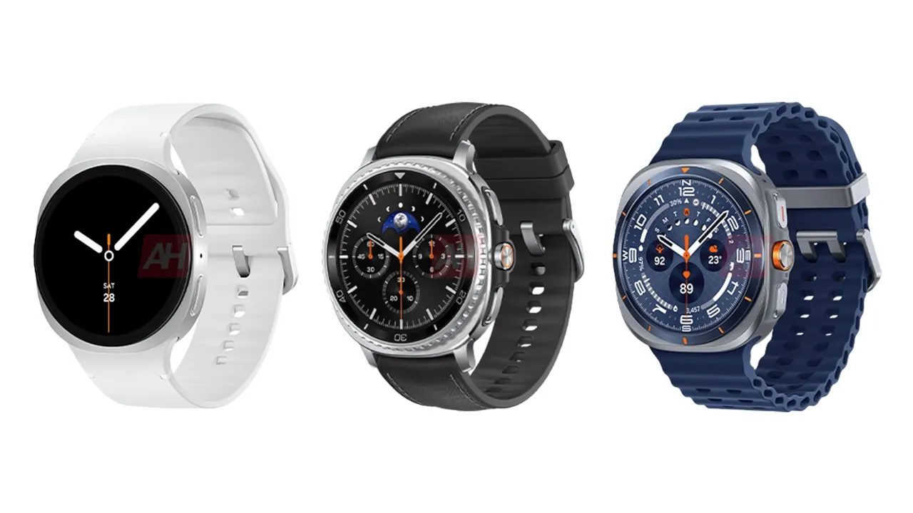 Samsung Galaxy Watch 8, Galaxy Watch 8 Classic и Galaxy Watch Ultra 2 рендеры
