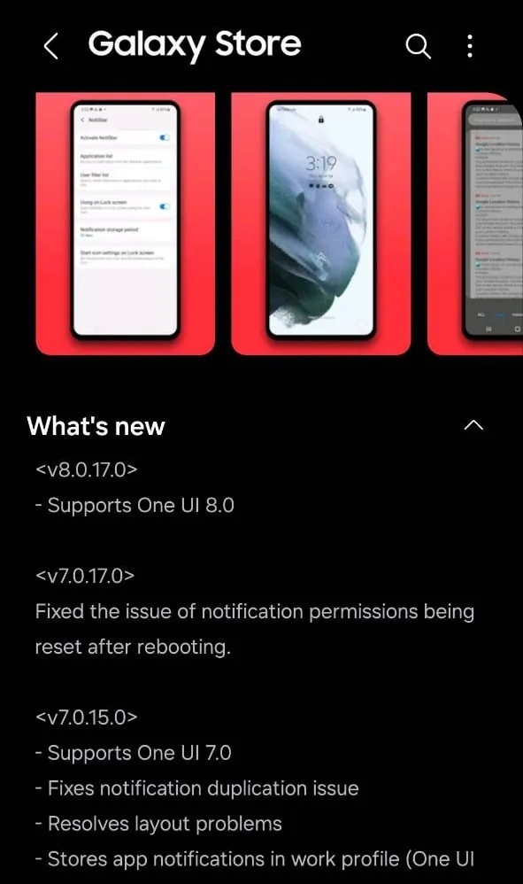 Samsung NotiStar One UI 8