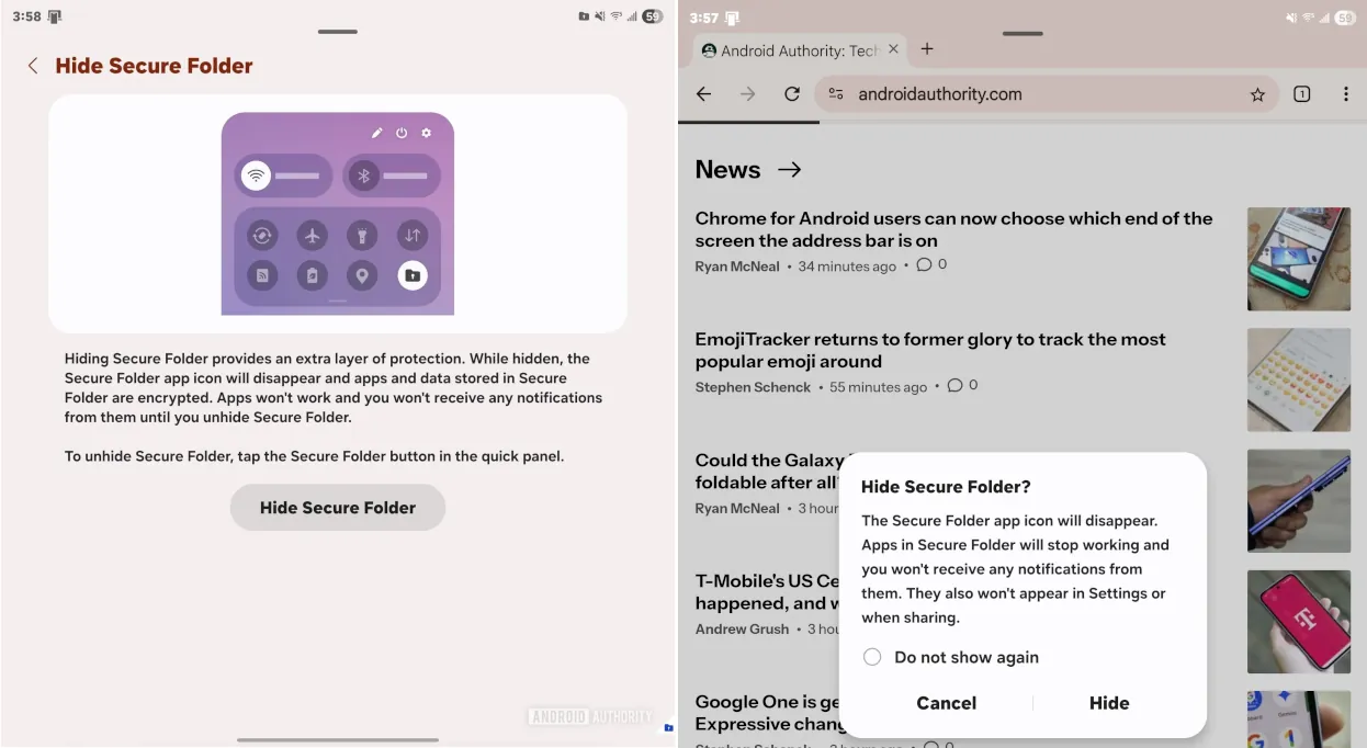 Secure Folder в One UI 8